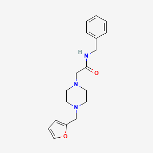 molecular formula C18H23N3O2 B4580503 N-benzyl-2-[4-(2-furylmethyl)-1-piperazinyl]acetamide 