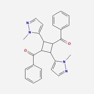 molecular formula C26H24N4O2 B4580505 [2,4-双(1-甲基-1H-吡唑-5-基)-1,3-环丁烷二基]双(苯甲酮) 