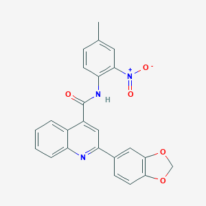 molecular formula C24H17N3O5 B458051 2-(1,3-benzodioxol-5-yl)-N-(4-methyl-2-nitrophenyl)quinoline-4-carboxamide 
