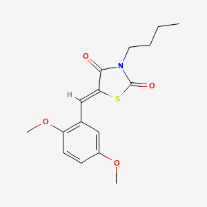 molecular formula C16H19NO4S B4580510 3-丁基-5-(2,5-二甲氧基亚苄基)-1,3-噻唑烷-2,4-二酮 