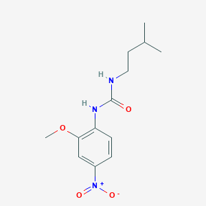 molecular formula C13H19N3O4 B4580532 N-(2-甲氧基-4-硝基苯基)-N'-(3-甲基丁基)脲 