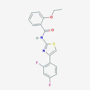 molecular formula C18H14F2N2O2S B458054 N-[4-(2,4-difluorophenyl)-1,3-thiazol-2-yl]-2-ethoxybenzamide 