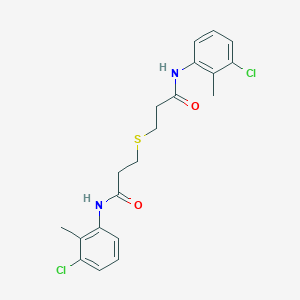 3-{[3-(3-chloro-2-methylanilino)-3-oxopropyl]sulfanyl}-N-(3-chloro-2-methylphenyl)propanamide
