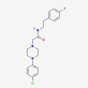 molecular formula C20H23ClFN3O B4580550 2-[4-(4-chlorophenyl)-1-piperazinyl]-N-[2-(4-fluorophenyl)ethyl]acetamide 