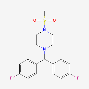 molecular formula C18H20F2N2O2S B4580574 1-[双(4-氟苯基)甲基]-4-(甲磺酰基)哌嗪 