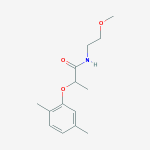 molecular formula C14H21NO3 B4580598 2-(2,5-二甲基苯氧基)-N-(2-甲氧基乙基)丙酰胺 