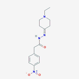 molecular formula C15H20N4O3 B458060 N'-(1-ethyl-4-piperidinylidene)-2-{4-nitrophenyl}acetohydrazide 