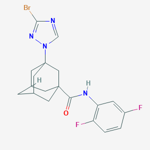 3-(3-bromo-1H-1,2,4-triazol-1-yl)-N-(2,5-difluorophenyl)-1-adamantanecarboxamide