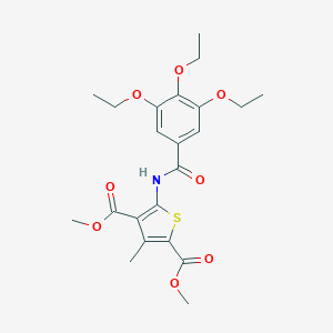 molecular formula C22H27NO8S B458063 Dimethyl 3-methyl-5-[(3,4,5-triethoxybenzoyl)amino]-2,4-thiophenedicarboxylate 