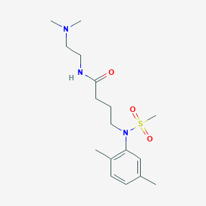 molecular formula C17H29N3O3S B4580659 N-[2-(dimethylamino)ethyl]-4-[(2,5-dimethylphenyl)(methylsulfonyl)amino]butanamide 