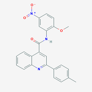 molecular formula C24H19N3O4 B458066 N-(2-methoxy-5-nitrophenyl)-2-(4-methylphenyl)quinoline-4-carboxamide 