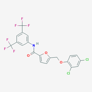 molecular formula C20H11Cl2F6NO3 B458067 N-[3,5-bis(trifluoromethyl)phenyl]-5-[(2,4-dichlorophenoxy)methyl]furan-2-carboxamide 