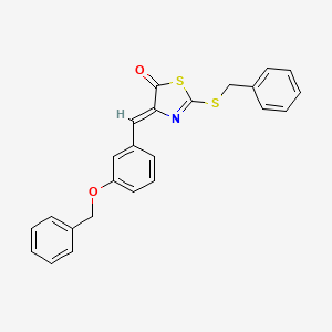 molecular formula C24H19NO2S2 B4580671 4-[3-(benzyloxy)benzylidene]-2-(benzylthio)-1,3-thiazol-5(4H)-one 