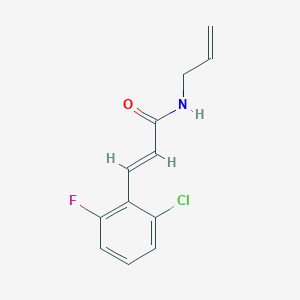 molecular formula C12H11ClFNO B4580688 N-烯丙基-3-(2-氯-6-氟苯基)丙烯酰胺 
