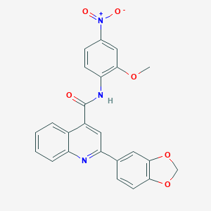 molecular formula C24H17N3O6 B458069 2-(1,3-benzodioxol-5-yl)-N-(2-methoxy-4-nitrophenyl)quinoline-4-carboxamide 