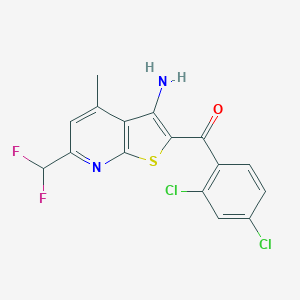 [3-Amino-6-(difluoromethyl)-4-methylthieno[2,3-b]pyridin-2-yl](2,4-dichlorophenyl)methanone