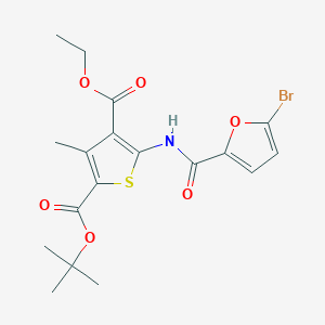 molecular formula C18H20BrNO6S B458071 2-Tert-butyl 4-ethyl 5-[(5-bromo-2-furoyl)amino]-3-methyl-2,4-thiophenedicarboxylate 