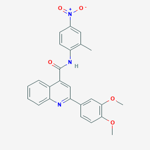 molecular formula C25H21N3O5 B458072 2-(3,4-dimethoxyphenyl)-N-(2-methyl-4-nitrophenyl)quinoline-4-carboxamide 