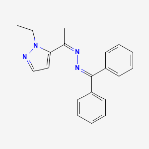 molecular formula C20H20N4 B4580725 1-(1-ethyl-1H-pyrazol-5-yl)ethanone (diphenylmethylene)hydrazone 