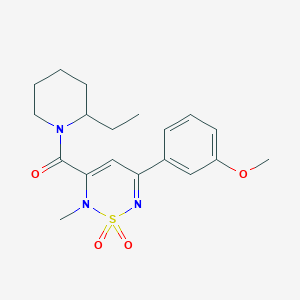 molecular formula C19H25N3O4S B4580727 3-[(2-ethyl-1-piperidinyl)carbonyl]-5-(3-methoxyphenyl)-2-methyl-2H-1,2,6-thiadiazine 1,1-dioxide 