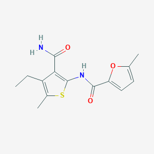 molecular formula C14H16N2O3S B458073 N-(3-carbamoyl-4-ethyl-5-methylthiophen-2-yl)-5-methylfuran-2-carboxamide CAS No. 544669-77-4