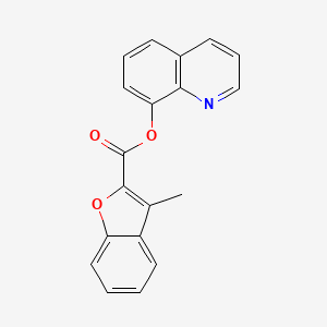 molecular formula C19H13NO3 B4580741 8-quinolinyl 3-methyl-1-benzofuran-2-carboxylate 