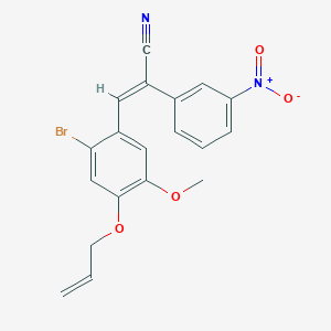 molecular formula C19H15BrN2O4 B4580745 3-[4-(allyloxy)-2-bromo-5-methoxyphenyl]-2-(3-nitrophenyl)acrylonitrile 