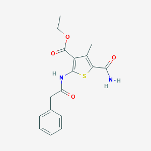 Ethyl 5-carbamoyl-4-methyl-2-[(phenylacetyl)amino]thiophene-3-carboxylate