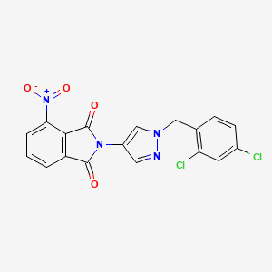 molecular formula C18H10Cl2N4O4 B4580755 2-[1-(2,4-dichlorobenzyl)-1H-pyrazol-4-yl]-4-nitro-1H-isoindole-1,3(2H)-dione 