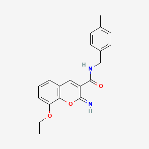 molecular formula C20H20N2O3 B4580772 8-ethoxy-2-imino-N-(4-methylbenzyl)-2H-chromene-3-carboxamide 