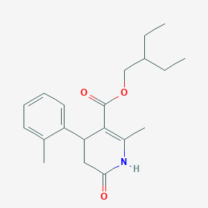 molecular formula C20H27NO3 B4580776 2-ethylbutyl 2-methyl-4-(2-methylphenyl)-6-oxo-1,4,5,6-tetrahydro-3-pyridinecarboxylate 