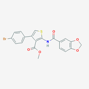 Methyl 2-[(1,3-benzodioxol-5-ylcarbonyl)amino]-4-(4-bromophenyl)-3-thiophenecarboxylate