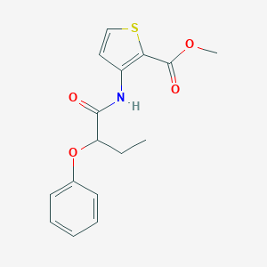 molecular formula C16H17NO4S B458080 Methyl 3-[(2-phenoxybutanoyl)amino]-2-thiophenecarboxylate 