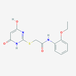molecular formula C14H15N3O4S B4580802 N-(2-ethoxyphenyl)-2-[(4-hydroxy-6-oxo-1,6-dihydro-2-pyrimidinyl)thio]acetamide 