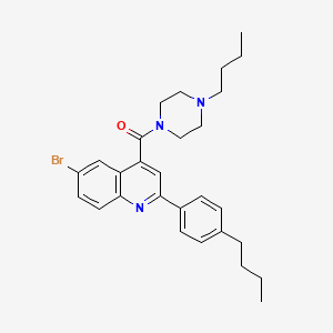 6-bromo-2-(4-butylphenyl)-4-[(4-butyl-1-piperazinyl)carbonyl]quinoline