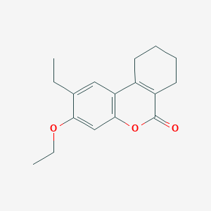 molecular formula C17H20O3 B4580844 3-ethoxy-2-ethyl-7,8,9,10-tetrahydro-6H-benzo[c]chromen-6-one 