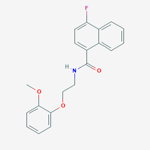 molecular formula C20H18FNO3 B4580845 4-氟-N-[2-(2-甲氧基苯氧基)乙基]-1-萘酰胺 