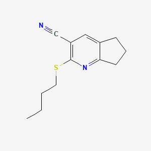 molecular formula C13H16N2S B4580850 2-(butylthio)-6,7-dihydro-5H-cyclopenta[b]pyridine-3-carbonitrile 