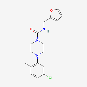 4-(5-chloro-2-methylphenyl)-N-(2-furylmethyl)-1-piperazinecarboxamide