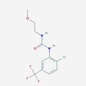 molecular formula C11H12ClF3N2O2 B4580875 N-[2-氯-5-(三氟甲基)苯基]-N'-(2-甲氧基乙基)脲 