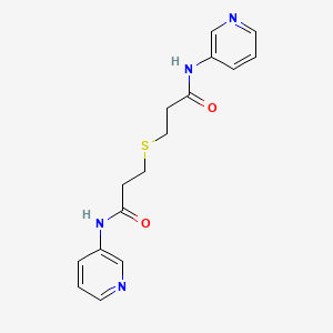 molecular formula C16H18N4O2S B4580917 3,3'-硫代双(N-3-吡啶基丙酰胺) 