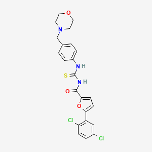 molecular formula C23H21Cl2N3O3S B4580924 5-(2,5-二氯苯基)-N-({[4-(4-吗啉基甲基)苯基]氨基}碳硫酰)-2-呋喃酰胺 