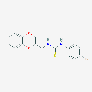 molecular formula C16H15BrN2O2S B458093 N-(4-bromophenyl)-N'-(2,3-dihydro-1,4-benzodioxin-2-ylmethyl)thiourea 
