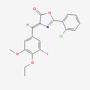 molecular formula C19H15ClINO4 B4580930 2-(2-氯苯基)-4-(4-乙氧基-3-碘-5-甲氧基苄亚叉基)-1,3-恶唑-5(4H)-酮 