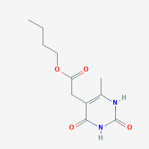molecular formula C11H16N2O4 B4580944 butyl (6-methyl-2,4-dioxo-1,2,3,4-tetrahydro-5-pyrimidinyl)acetate 