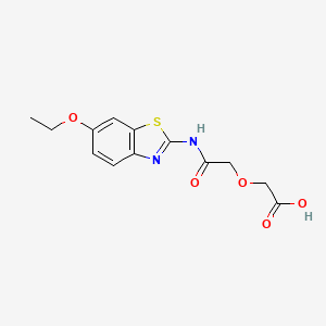 molecular formula C13H14N2O5S B4580953 {2-[(6-乙氧基-1,3-苯并噻唑-2-基)氨基]-2-氧代乙氧基}乙酸 
