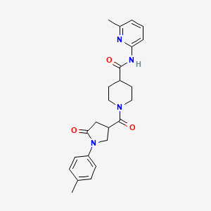 1-{[1-(4-methylphenyl)-5-oxo-3-pyrrolidinyl]carbonyl}-N-(6-methyl-2-pyridinyl)-4-piperidinecarboxamide