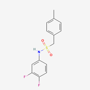 molecular formula C14H13F2NO2S B4580972 N-(3,4-difluorophenyl)-1-(4-methylphenyl)methanesulfonamide 