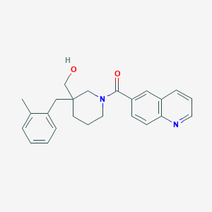 molecular formula C24H26N2O2 B4581008 [3-(2-methylbenzyl)-1-(6-quinolinylcarbonyl)-3-piperidinyl]methanol 