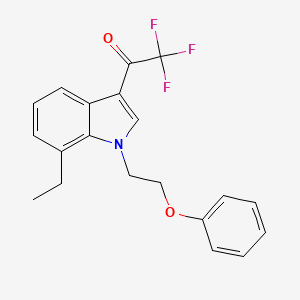 molecular formula C20H18F3NO2 B4581040 1-[7-乙基-1-(2-苯氧基乙基)-1H-吲哚-3-基]-2,2,2-三氟乙酮 